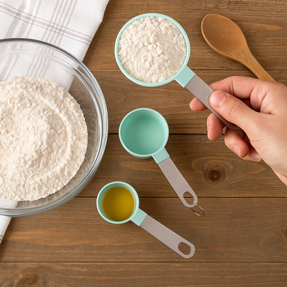 Measuring Cups Set 1/3 Cup (78 ml), 1/4 Cup (59 ml), 1/8 Cup (30 ml) Your Brand