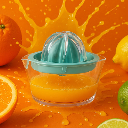 Manual Drink Orange Lemon Citrus Lime Fruit Juice Juicer Squeezer, BPA Free, Press & Pourer With Lid Plastic Manual (1 Pc) Your Brand