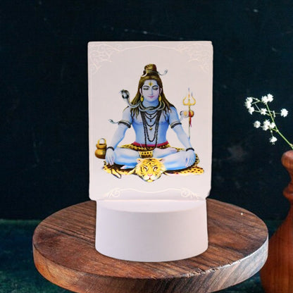 Beautiful 3D Lord Shiva Frame with Soft White Light (1 Pc) Your Brand