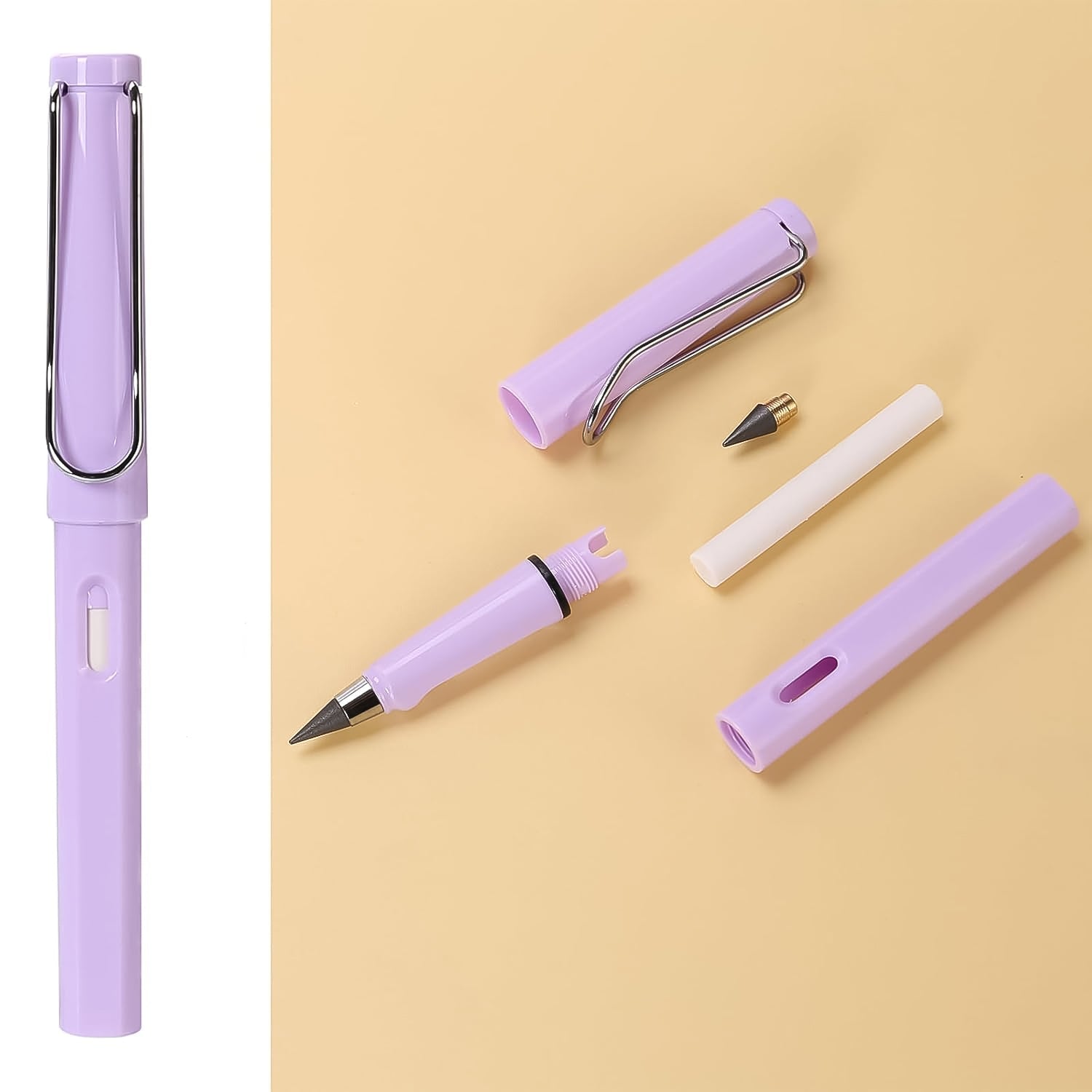 2In1 Everlasting Pencil Replaceable Head With Eraser (2 Pc / Mix Color) Your Brand
