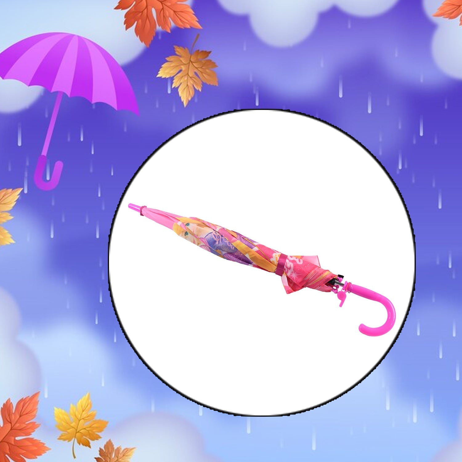 3 Fold Manual Open Umbrella | Windproof, Sunproof & Rainproof with Sturdy Steel Shaft | Easy to Hold & Carry | Umbrella for Women, Men & Kids (1 Pc) Your Brand
