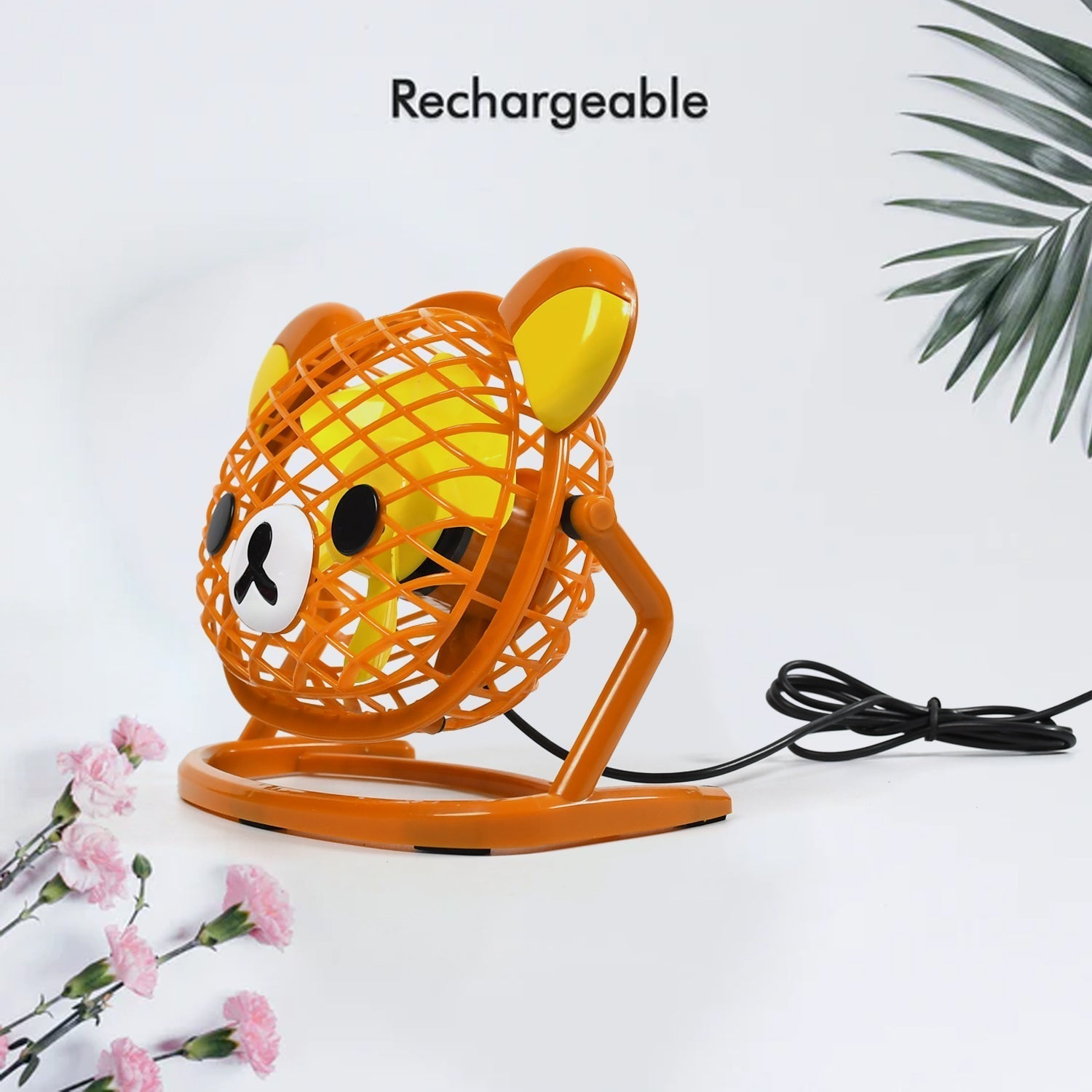 Stylish & Silent: Teddy Bear USB Fan for Any Space – Adjustable Cooling! Your Brand