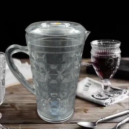 Mocktail Pet Jug  Plastic Jug With lid, Drinking Beverage Jag, Transparent Tableware  Reusable BPA Free, Plastic Water jug for Home use, Perfect for Home, Restaurants Your Brand
