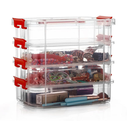 4-Layer Transparent Multipurpose Plastic Storage Box Your Brand