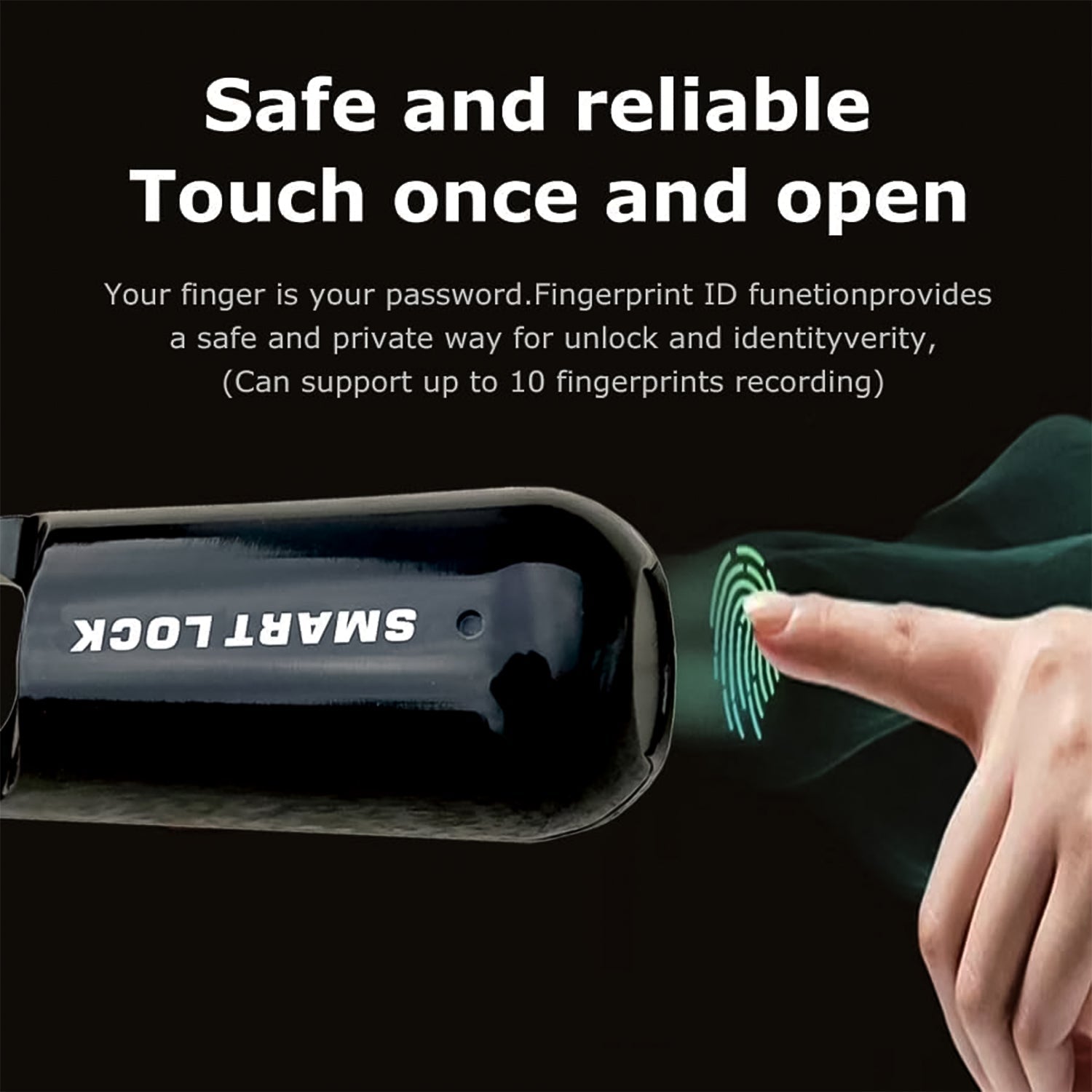 Small USB Rechargeable Smart Fingerprint Padlock for Locker Your Brand