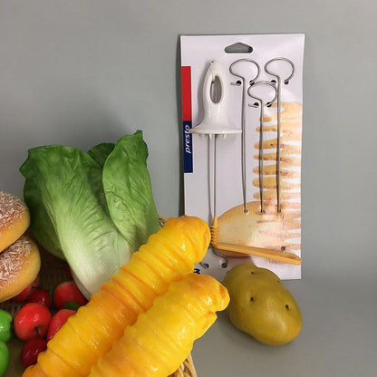 1 Set Potato Spiral Cutter, Potato Twister (4 Spits) Your Brand