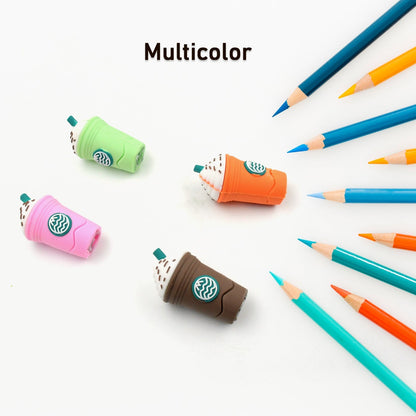 2In1 3D Cute Coffee Or Ice cream Shape sharpner Like Rotary Manual Pencil Sharpener for Kids  Ice Cream Style Office School Supplies, Back to School Gift for Students,Kids Educational Stationary kit, B'Day Return Gift (1 Pc) Your Brand