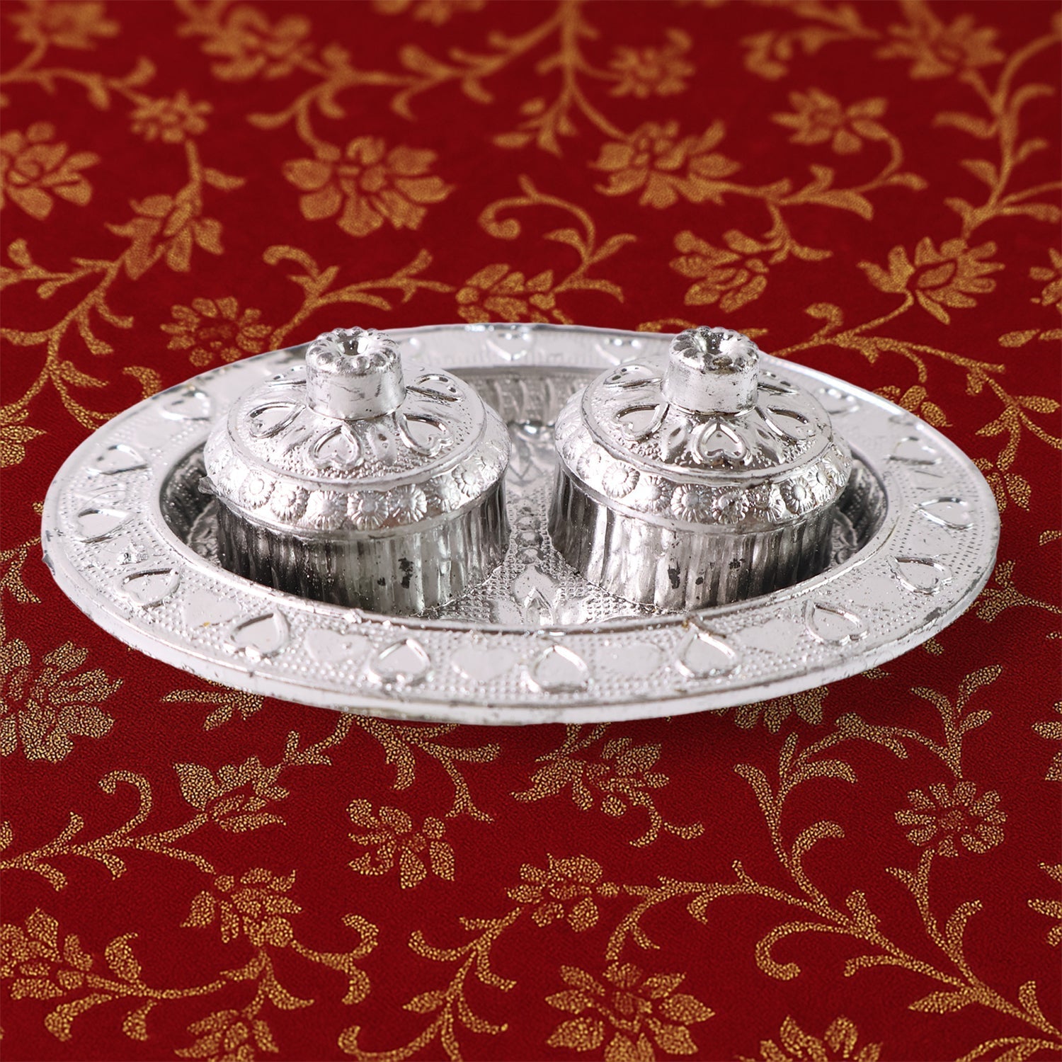 Oval Shape Special Puja Thali (1 Pc / Mix Design) Your Brand