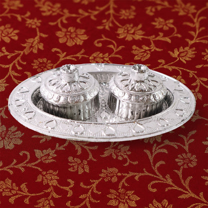 Oval Shape Special Puja Thali (1 Pc / Mix Design) Your Brand