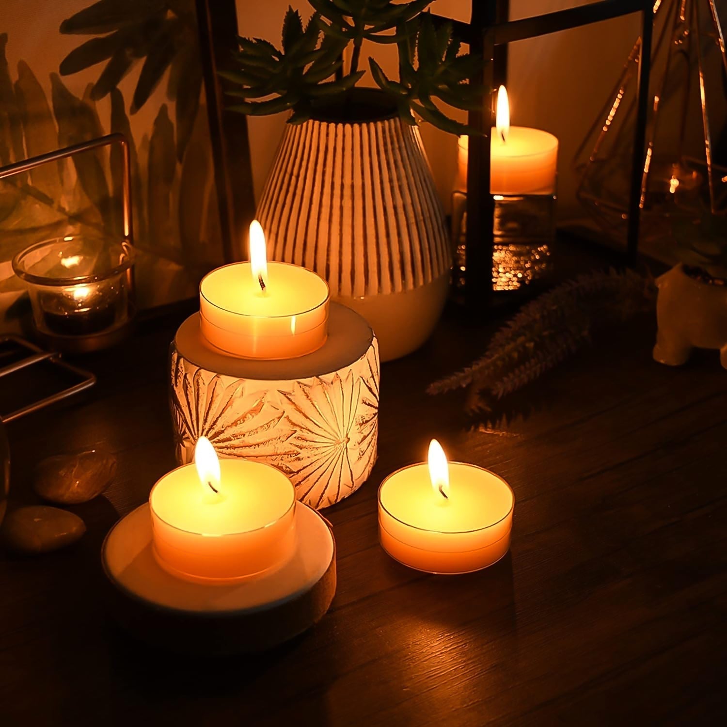 Tealight Diwali Candle – Smokeless, Long-Burning, Mix Color, Diwali (1 Pc / Mix Color) Your Brand