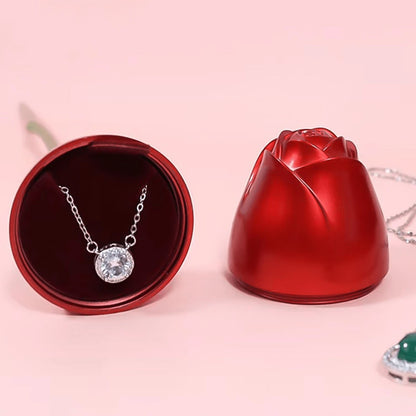 Metal Red Rose Couple Jewelry Box-Fancy Jewelry Box (1 Pc) Your Brand