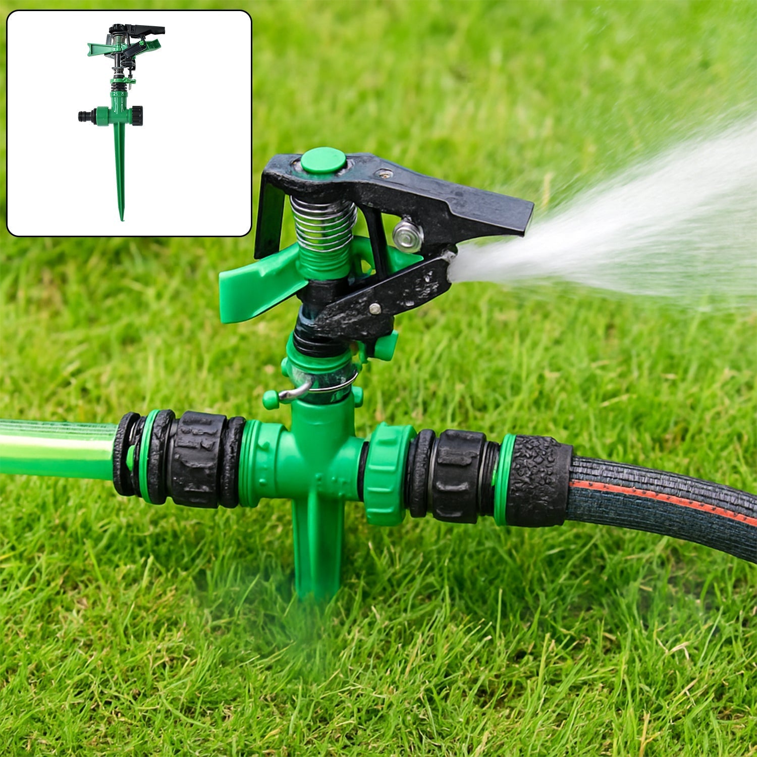 360-Degree Rotating Garden Impact Sprinkler (1 Pc) Your Brand