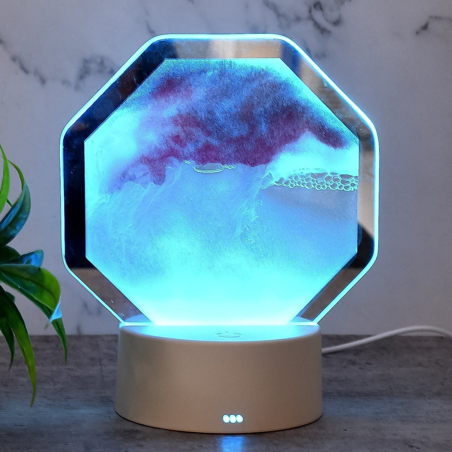 LED Moving Sand Art Table Lamp (1 Set) Your Brand