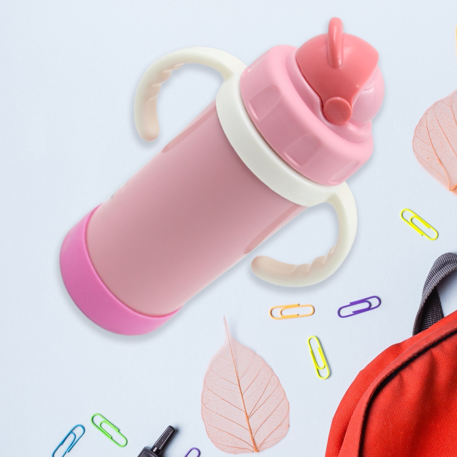 Stainless Steel Water Bottle With Handle & Straw Leak Proof, Rust Proof, Hot & Cold Drinks, Gym Sipper BPA Free Food Grade Quality, Steel fridge Bottle For office / Gym / School (350 Ml) Your Brand
