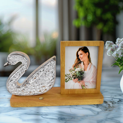 Duck Shape Cystal Led Lamp & Photo Frame Night Lamp | Wedding Gift | love couple Your Brand