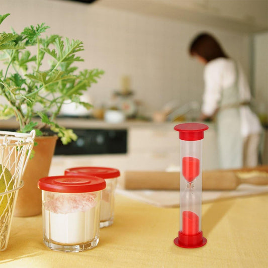 Plastic Hourglass Sand Timer Set – 3-Min Sand Clock for Kitchen, Office, School & Kids (5 Pc) Your Brand