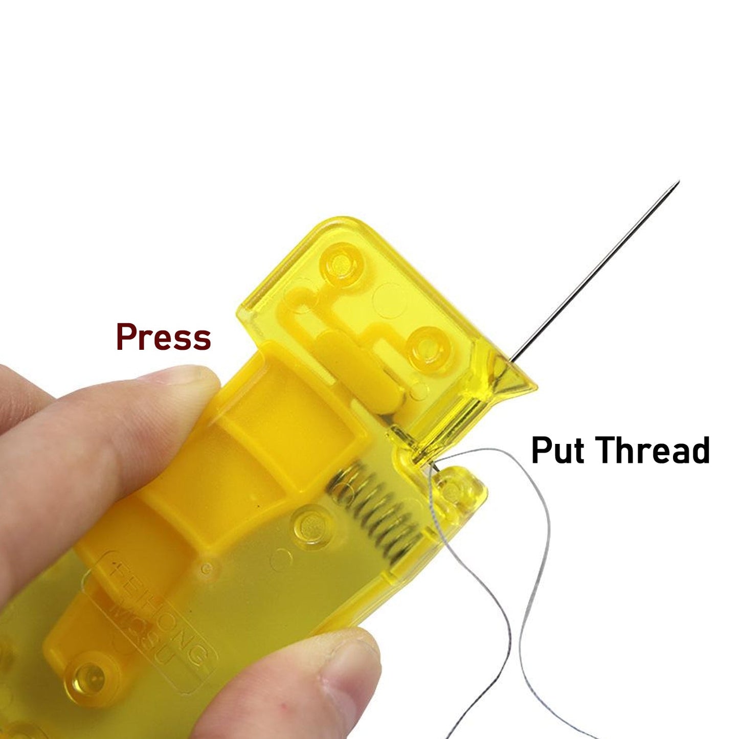 Needle Threader, Stylish Appearance Comfortable Grip Lightweight Portable Automatic Needle Threader for Sewing for Home (1 Pc) Your Brand