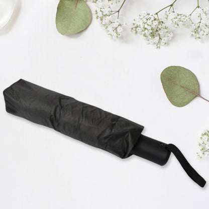 2 Fold Manual Umbrella – Wind, Sun & Rainproof with Steel Shaft & Wrist Strap Your Brand