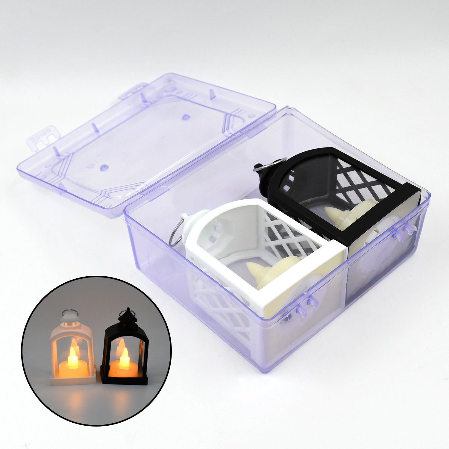 Smokeless Led Light Lantern Lamp, Diwali (2 Pc) Your Brand