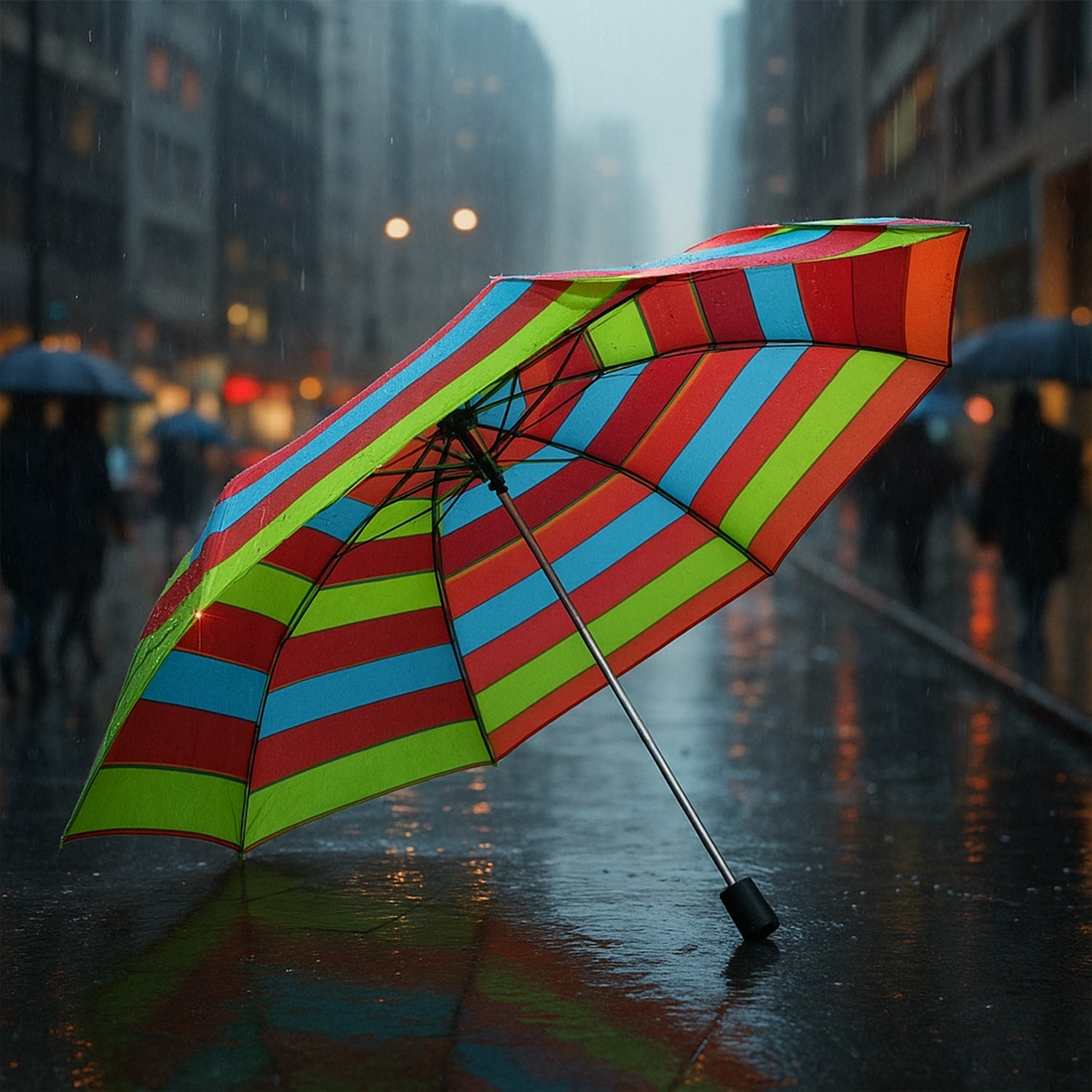 3-Fold Sun & Rain Protective Solid Foldable Umbrella, (1 Pc / Mix Design) Your Brand