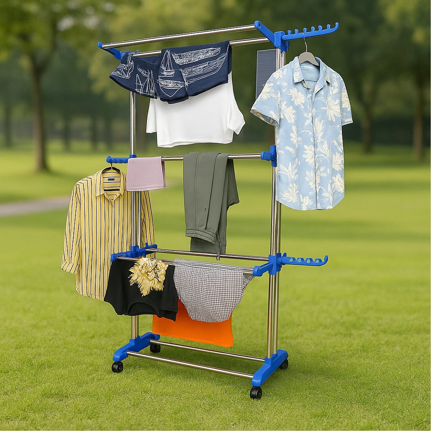 Foldable Stainless Steel Clothes Drying Stand Rack Your Brand