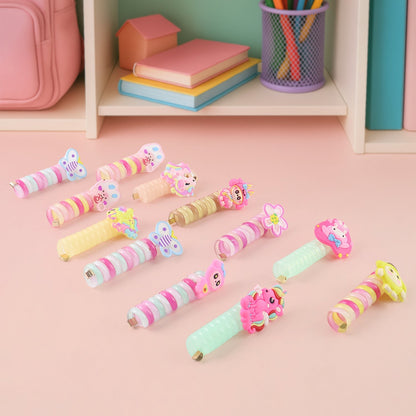 Spiral Hair Braiding Clips for Kids (12 Pc /  Mix Design) Your Brand