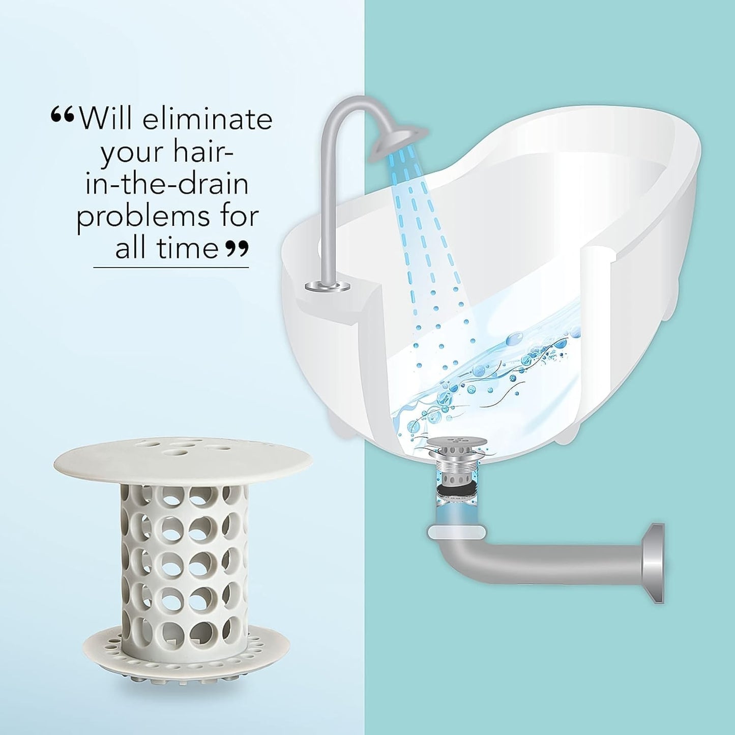 Universal Tub Drain Hair Catcher Strainer (1 Pc) Your Brand