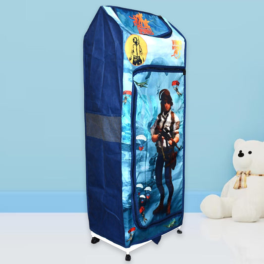 Multi Purpose Foldable Baby Wardrobe / Toy Box 5 Shelves Cartoon Printed Your Brand