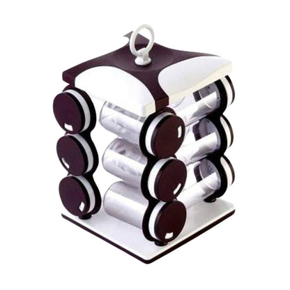 Spice jar Set - Food Grade Plastic 12pcs Spice jar (Brown Box) Your Brand