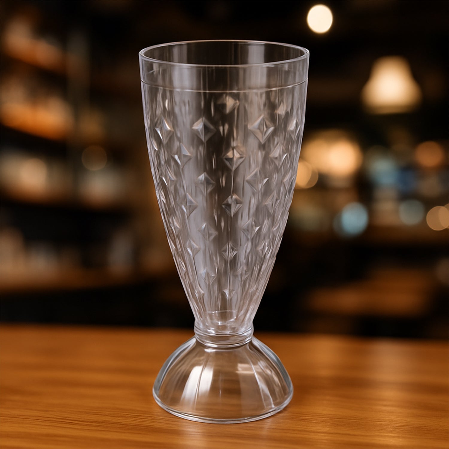 Supermom Transparent Plastic Milkshake Glass Set (400ML / 6 Pc) Your Brand
