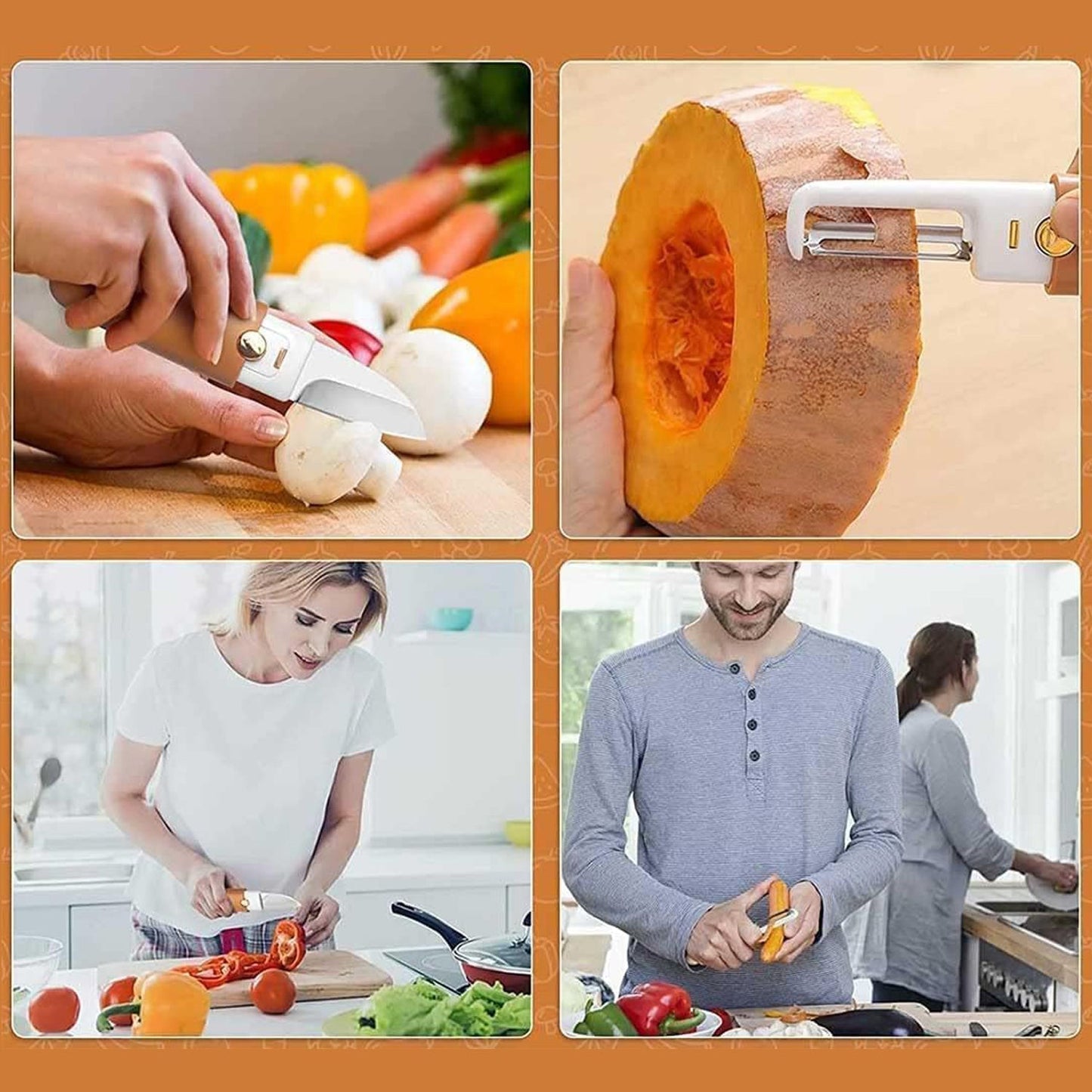 2 in 1  Knife, Multifunctional peeler fruit knife (1 Pc) Your Brand