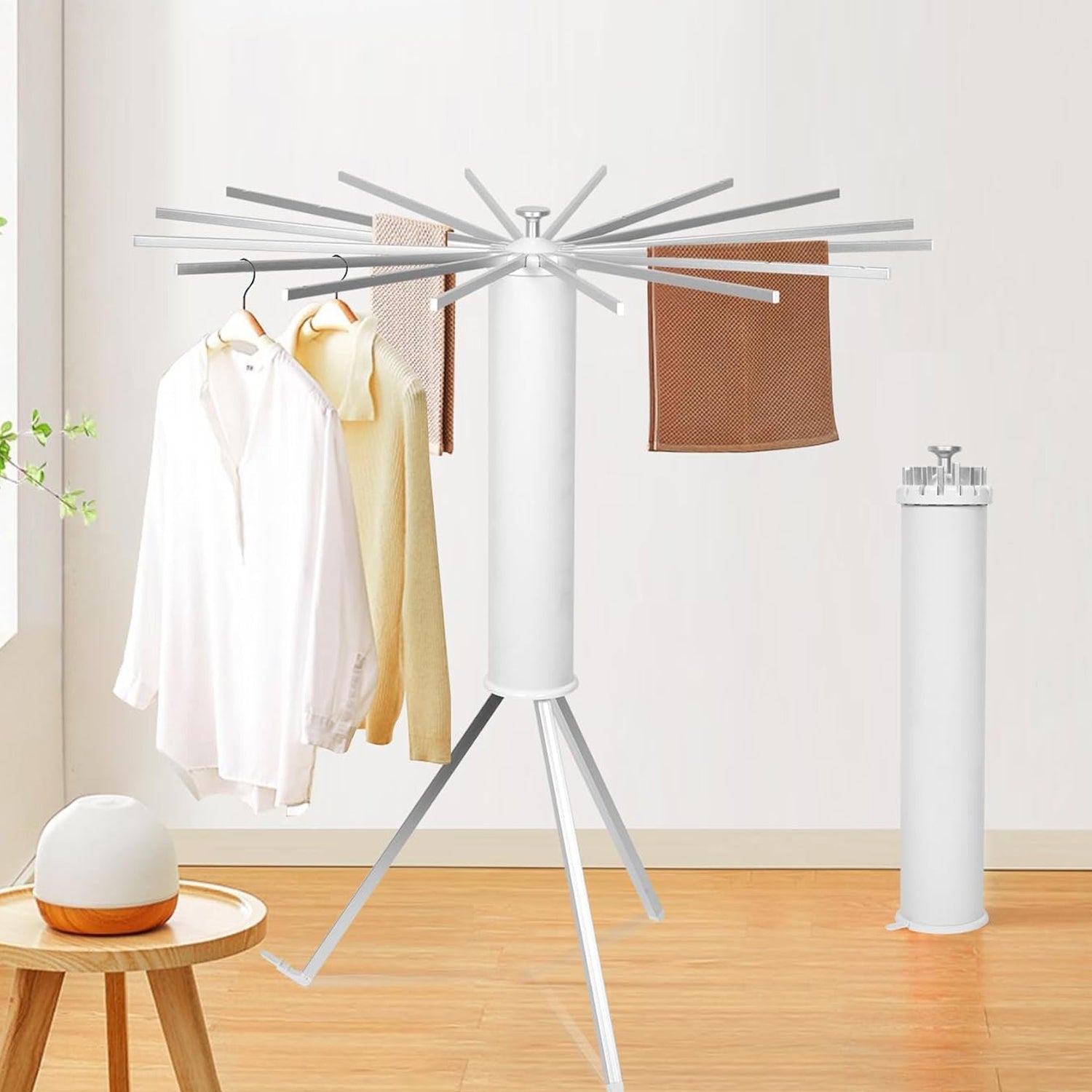 Foldable Rotary Clothes Drying Rack Stand (1 Pc) Your Brand