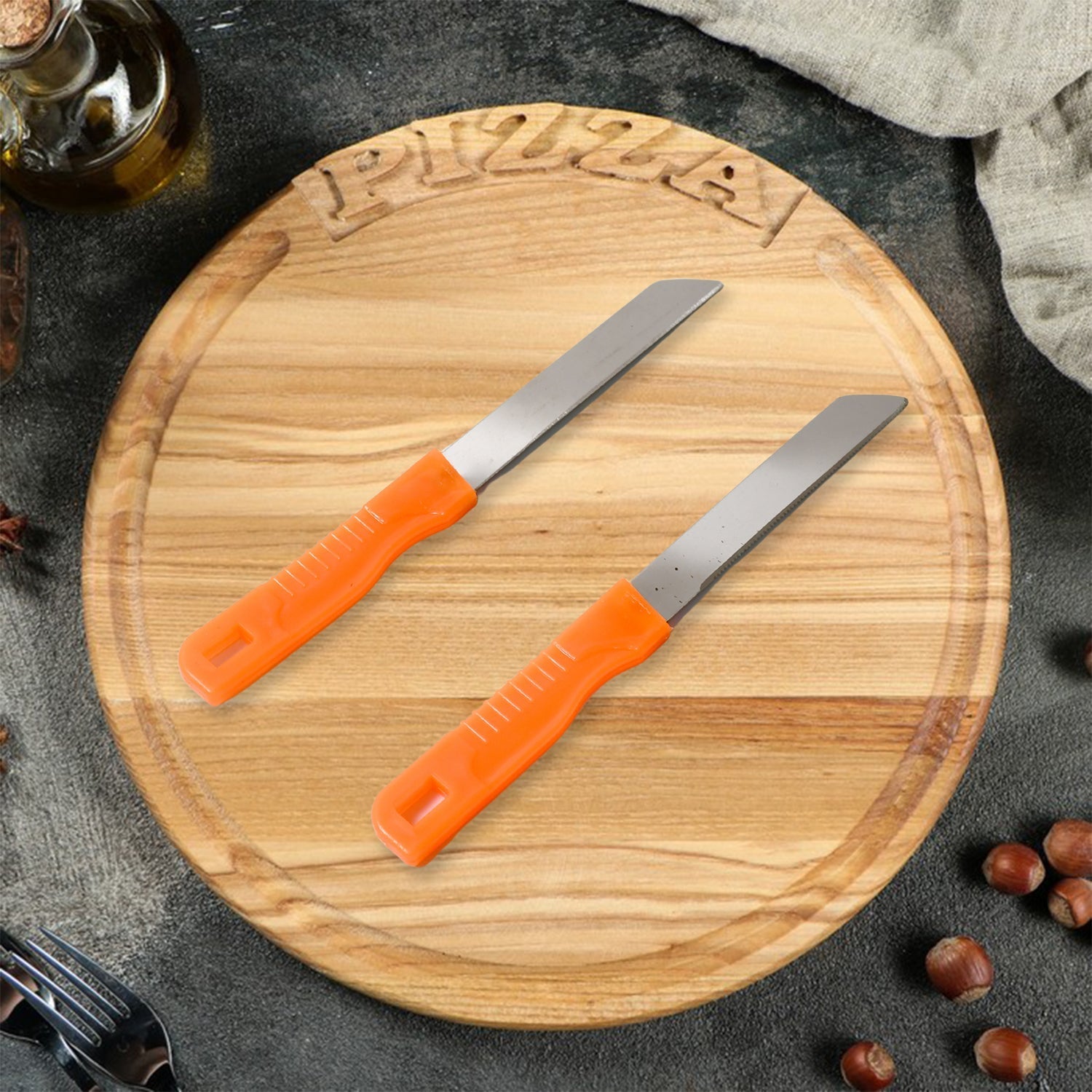 3in1 Multipurpose Stainless Steel Classic Kitchen Knife Set of 3 for Fruits and Vegetable Chopping / Cutting / Peeling, Kitchen Knife / Vegetable Peeler / Plain Knife Your Brand