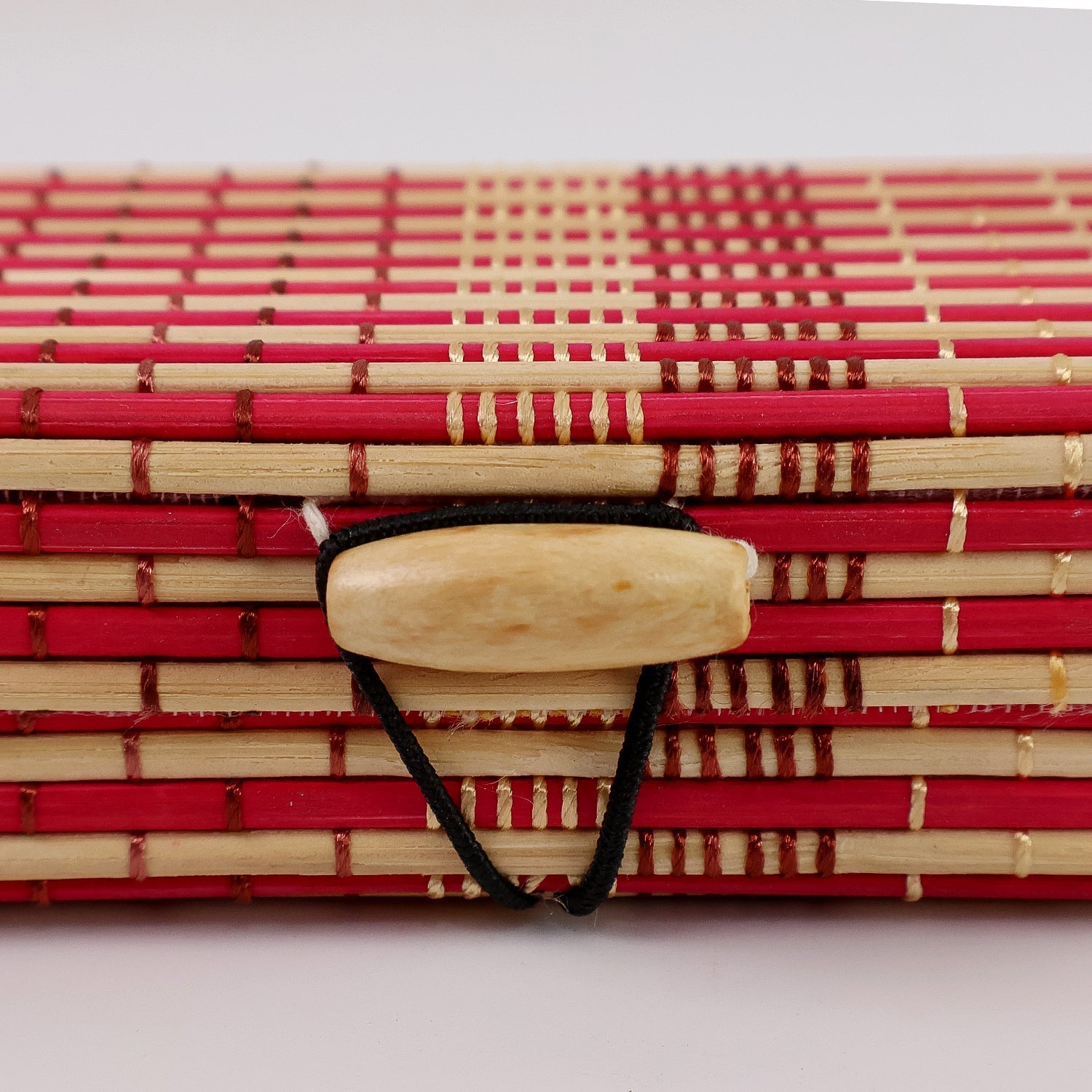 Multi-Purpose Handcrafted Bamboo Mat Style Pen Pencil & Makeup Box (1 Pc) Your Brand