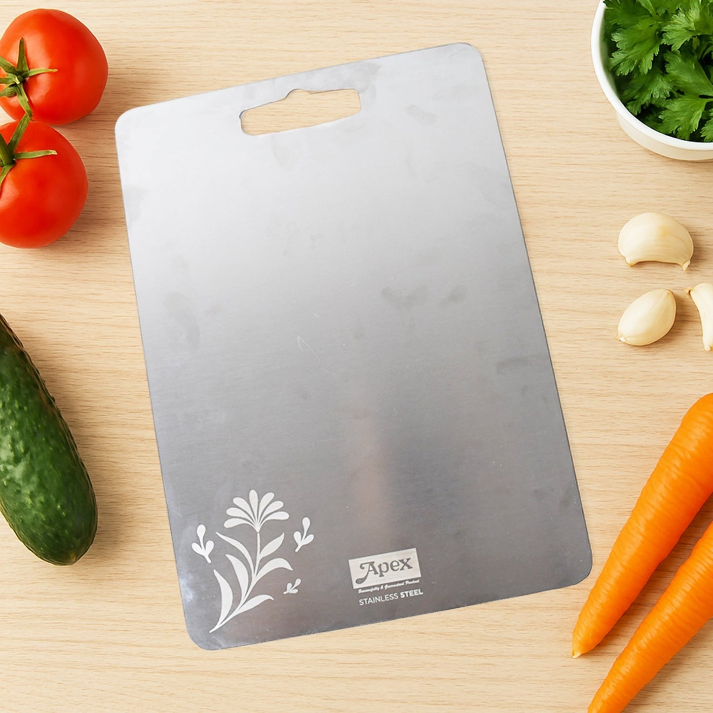 Apex Steel-X Stainless Steel Medium Chopping Board Your Brand