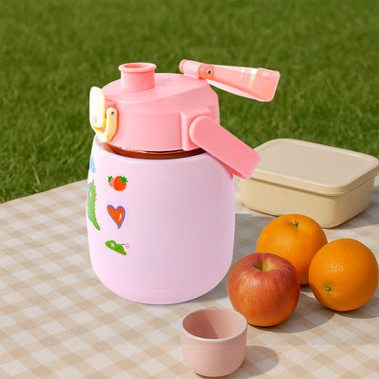 Stainless Steel Vacuum Insulated Water Bottle with Handle & Sticker (700 ML) Your Brand