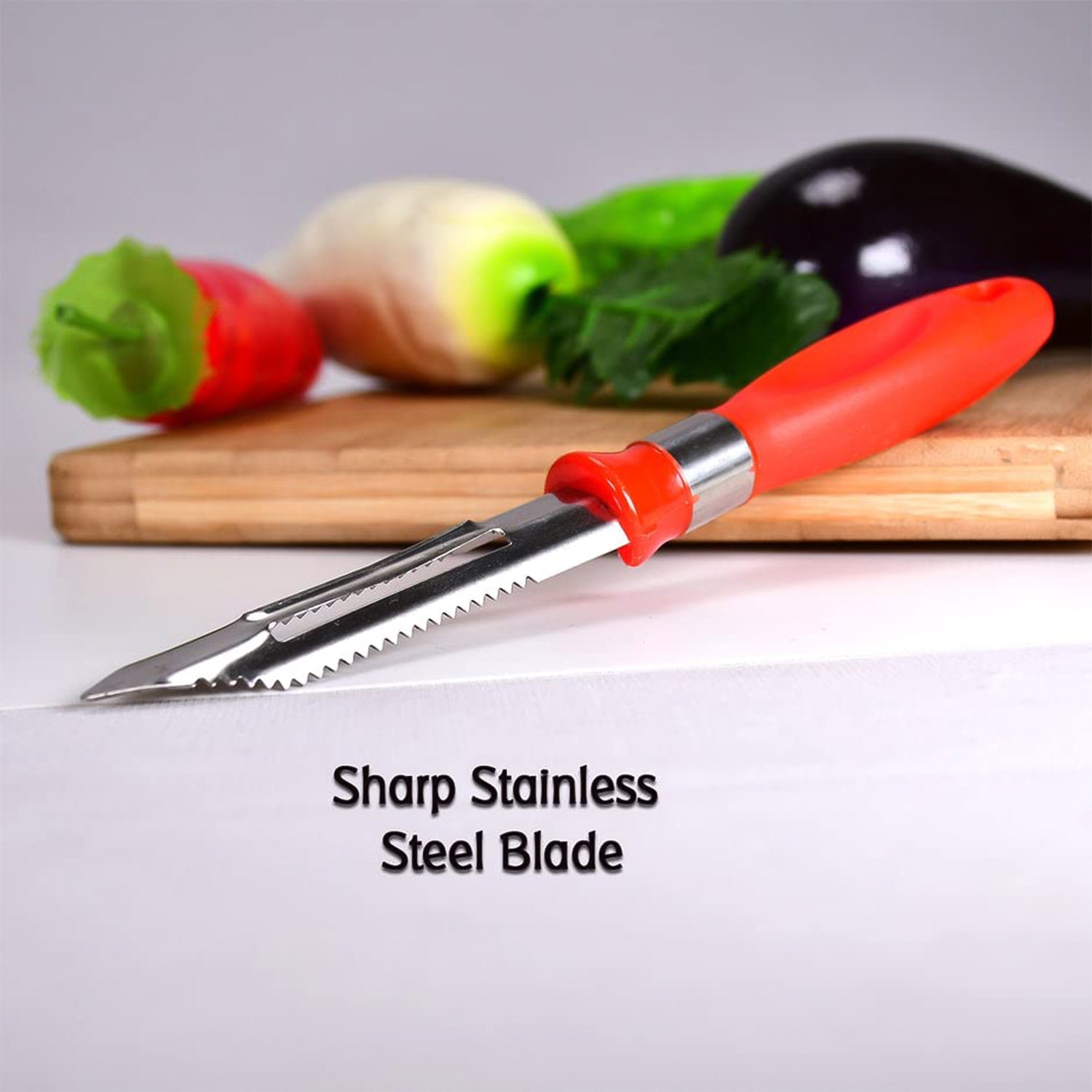 Multipurpose 2-in-1 Stainless Steel Knife & Peeler (1 Pc) Your Brand