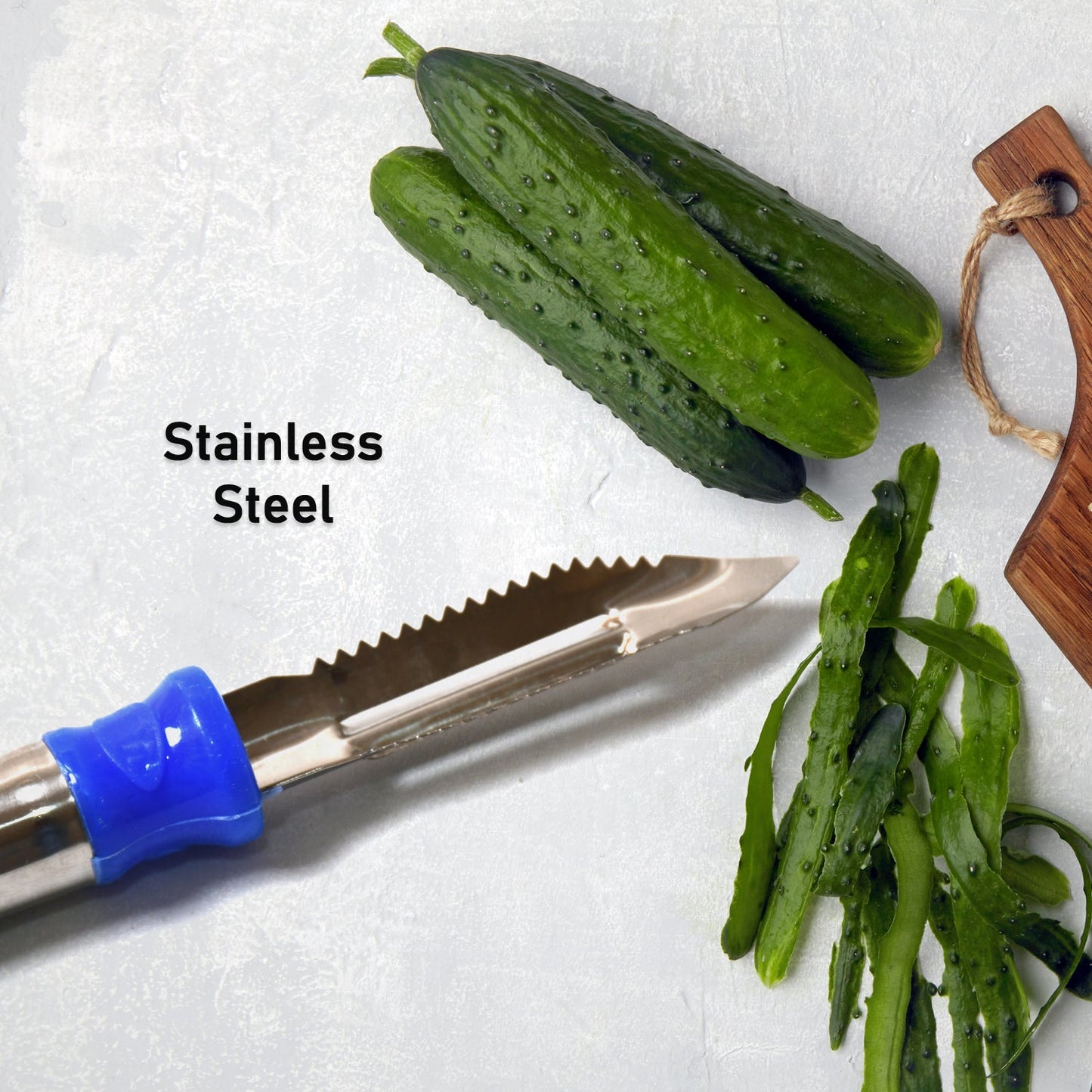 Stainless Steel 2-in-1 Vegetable Peeler - Multifunctional Grater with Hanging Ring (1 pc) Your Brand