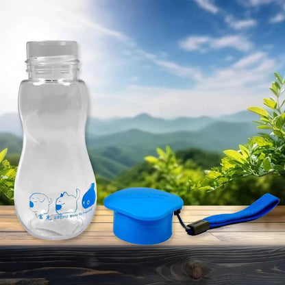 BPA-Free Transparent Water Bottle with Carry Strap 280ml – Kids & Travel Bottle