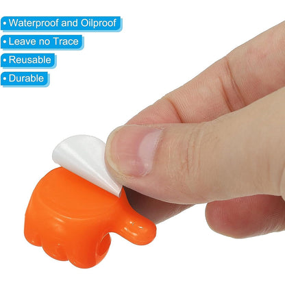 Orange Multifunctional Multi functional Hand Shape Wall Clip Hanger Keys Cable Holder Your Brand