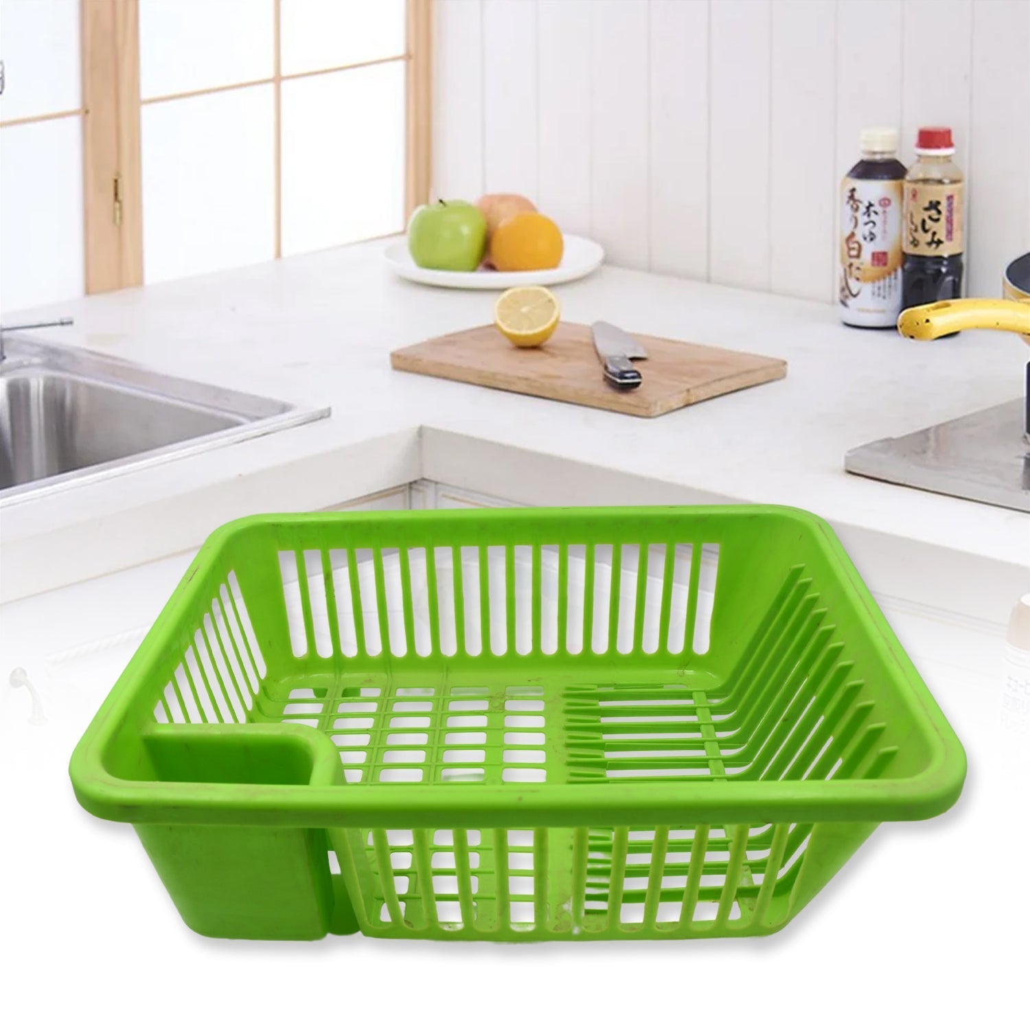 Multipurpose Plastic Kitchen Basket, Dish, Vegetables and Fruits Washing, Laundry cloath Multipupose Organizer Basket (43x30 Cm) Your Brand