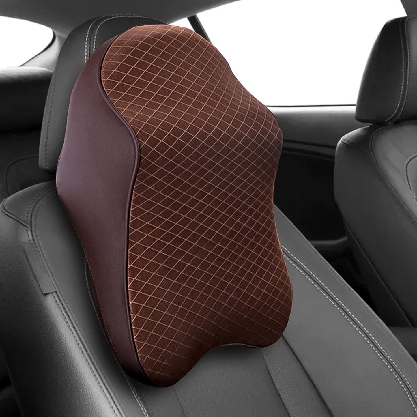 Say Goodbye to Neck Pain: Memory Foam Car Neck Pillow for Drivers (1 Pc, Mix Color) Your Brand