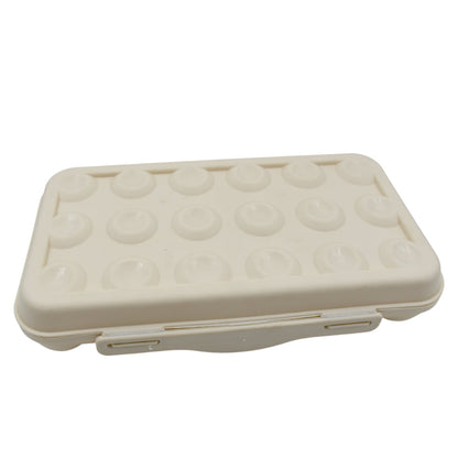18 Grid Egg Holder Storage, Shock-Proof Egg Container with Buckle, Egg Carrier, Egg Tray, Egg Shelter, Effective Full Seal, Egg House use for Fridge, Camping, Kitchen Your Brand