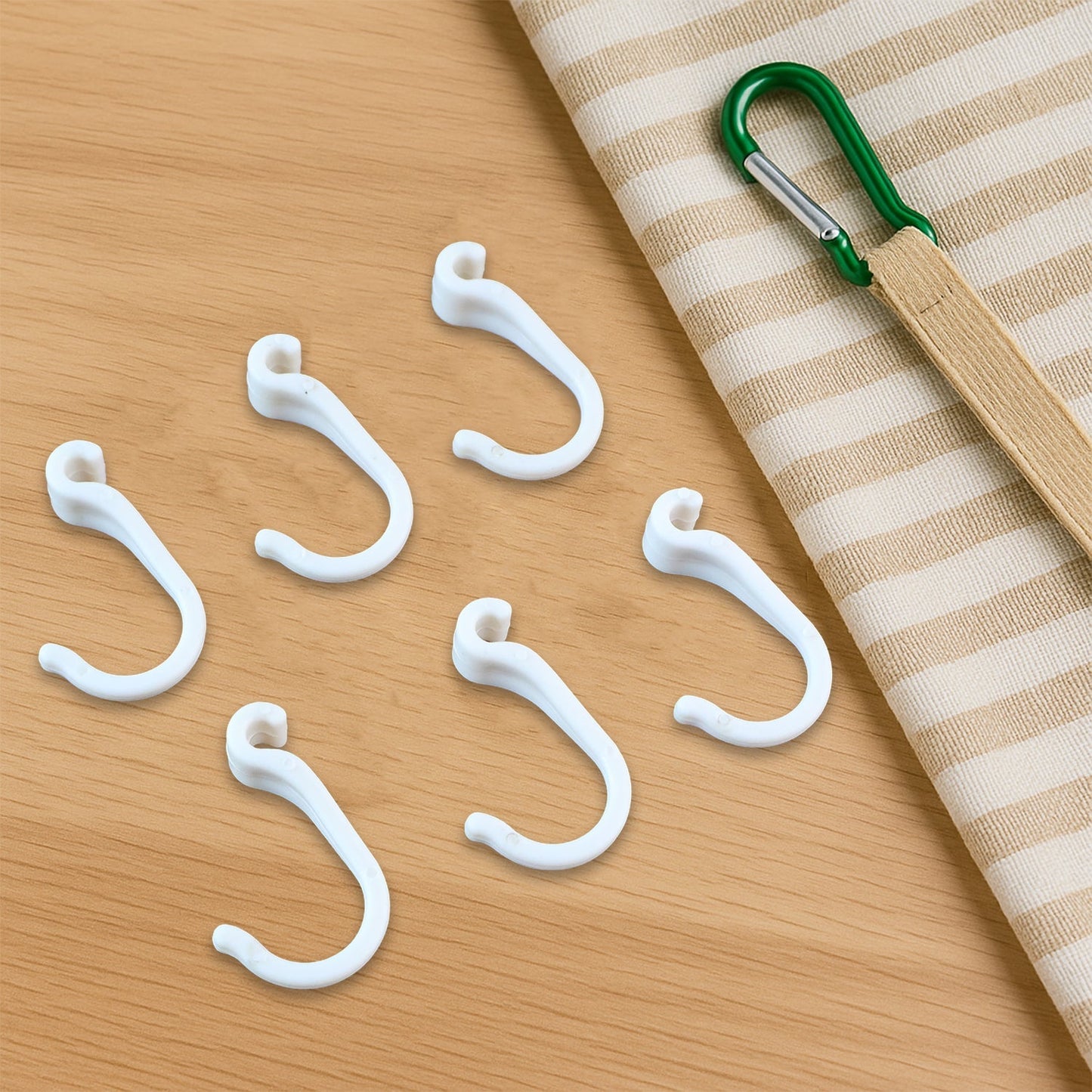 Small Plastic Hooks (6 Pc) Your Brand