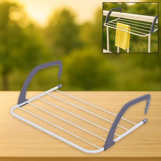 Metal Steel Folding Drying Rack for Clothes Balcony Laundry Hanger for Small Clothes Drying Hanger Metal Clothes Drying Stand, Socks and Plant Storage Holder Outdoor / Indoor Clothes-Towel Drying Rack Hanging on The Door Bathroom Your Brand