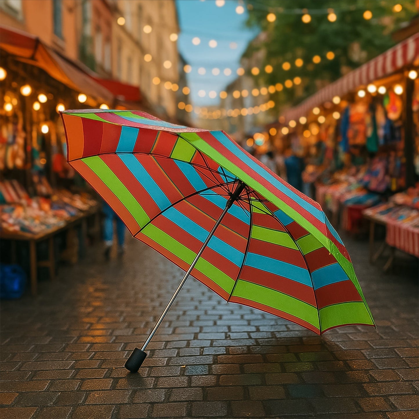 3-Fold Sun & Rain Protective Solid Foldable Umbrella, (1 Pc / Mix Design) Your Brand