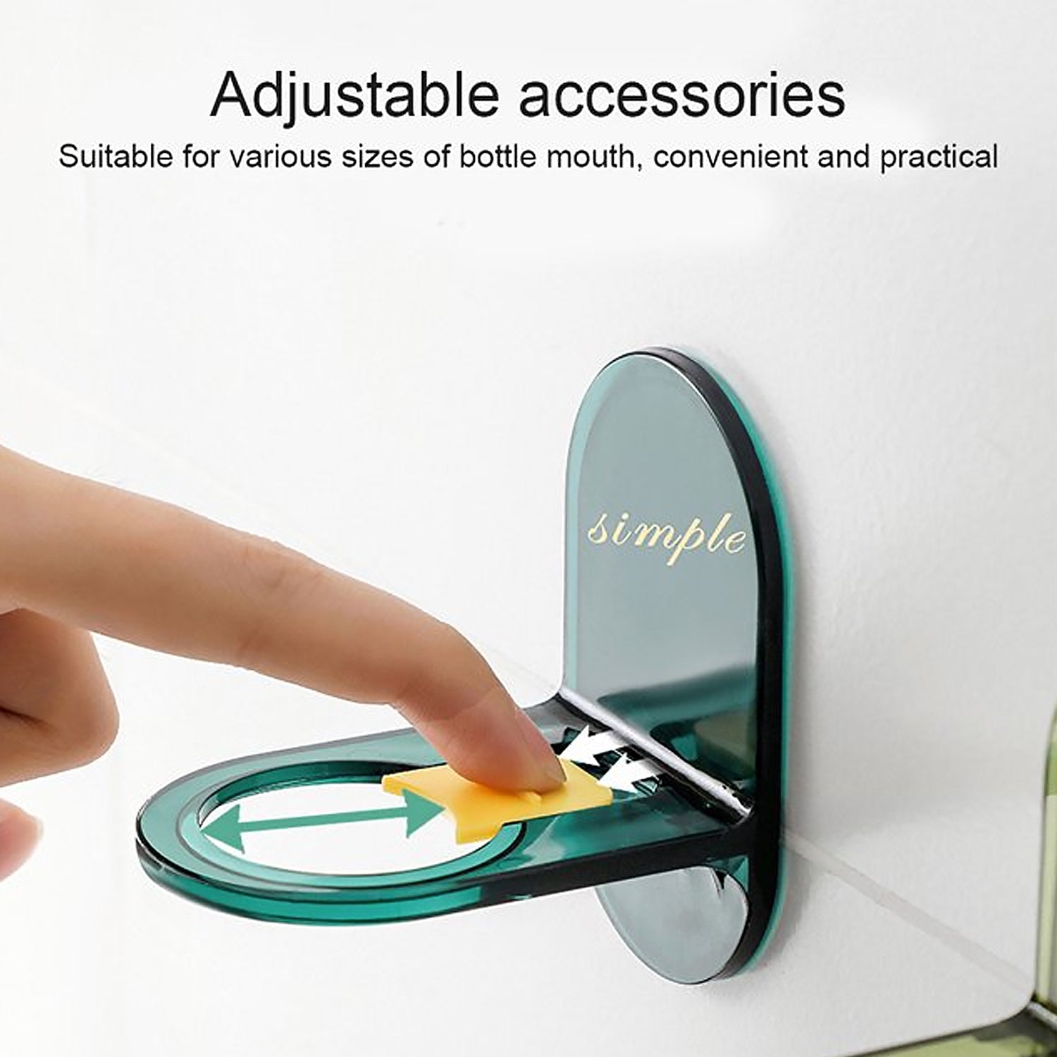 Shower Gel Bottle Holder, Wall Mounted Hook, L Shape Bottle Rack, Rust Resistant, Seamless Hook for Kitchen and Bathroom for Shampoo Lotion Soap Liquid Dispenser Bottle (1 Pc) Your Brand