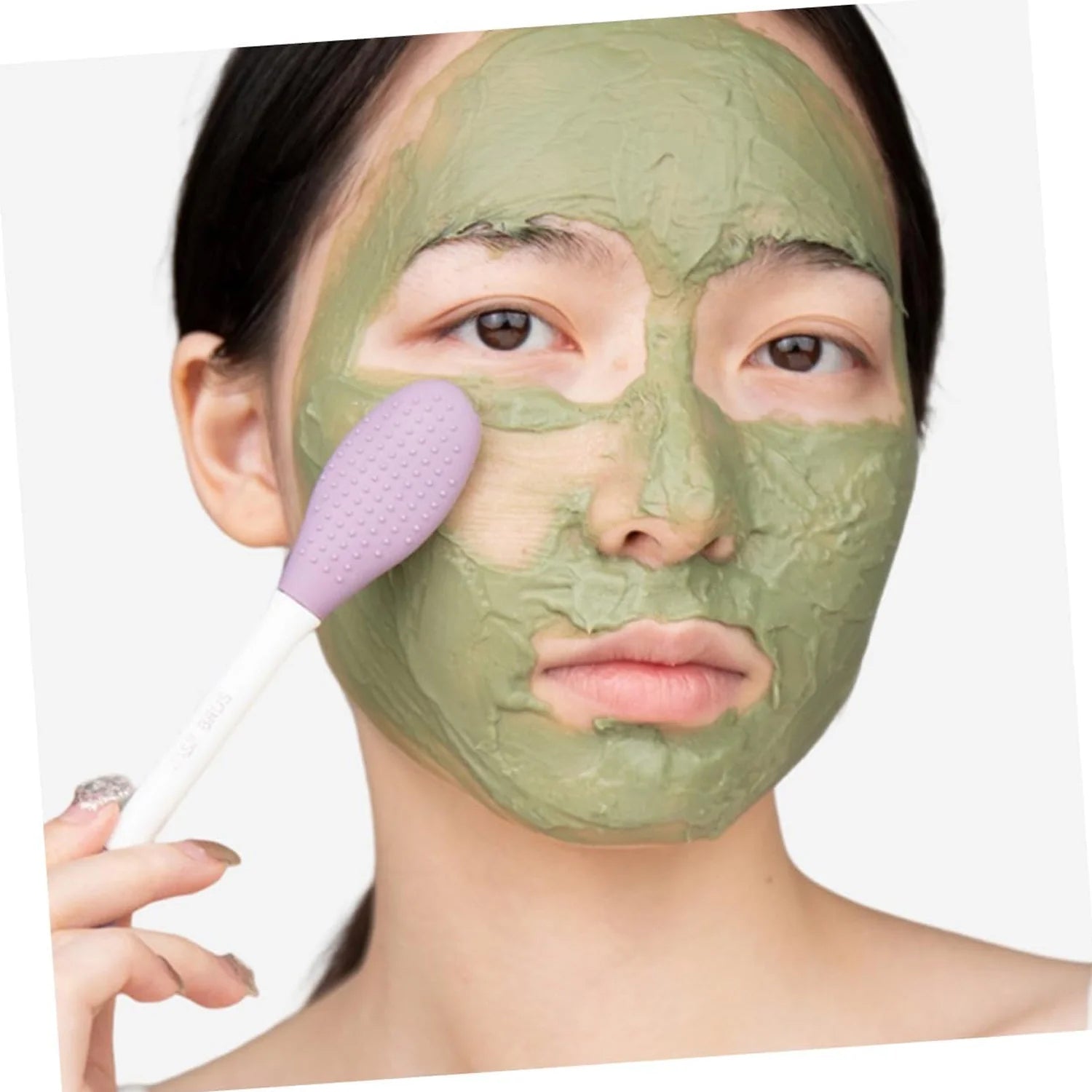 2-in-1 Silicone Mask Brush for Cleansing & Mud Mask Application Your Brand