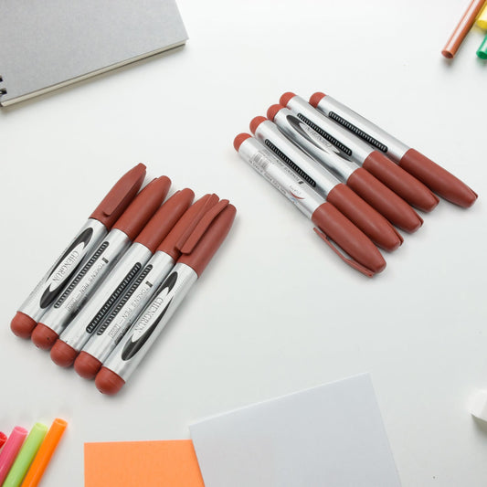 10Pc Marron Marker Permanent (10 Pc Set) Your Brand