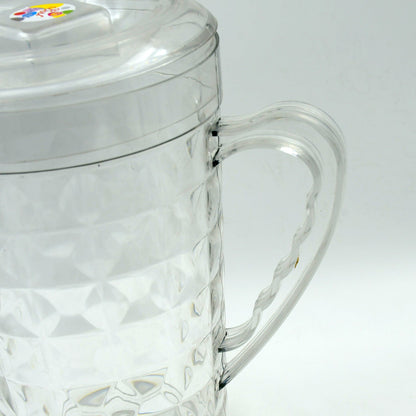 Mocktail Pet Jug  Plastic Jug With lid, Drinking Beverage Jag, Transparent Tableware  Reusable BPA Free, Plastic Water jug for Home use, Perfect for Home, Restaurants Your Brand